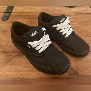 Vans Men's Black Authentic Canvas Sneakers, Classic Low Top Skate Shoes Sz 11